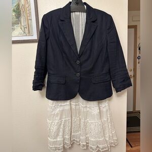 Chopin Rome 100% linen jacket. Navy blue.